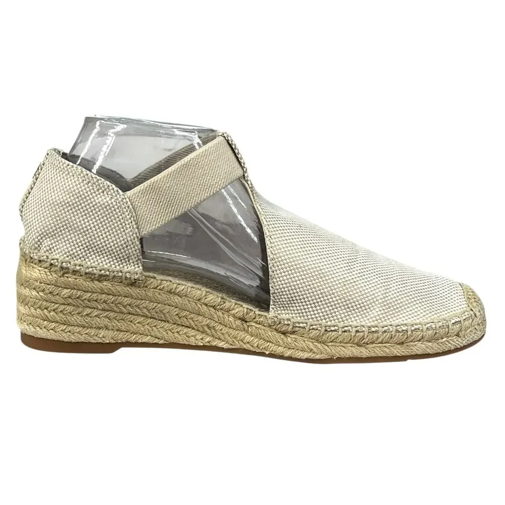 Tory Burch Women’s Catalina Cream Closed Toe Espadrille Size US 11